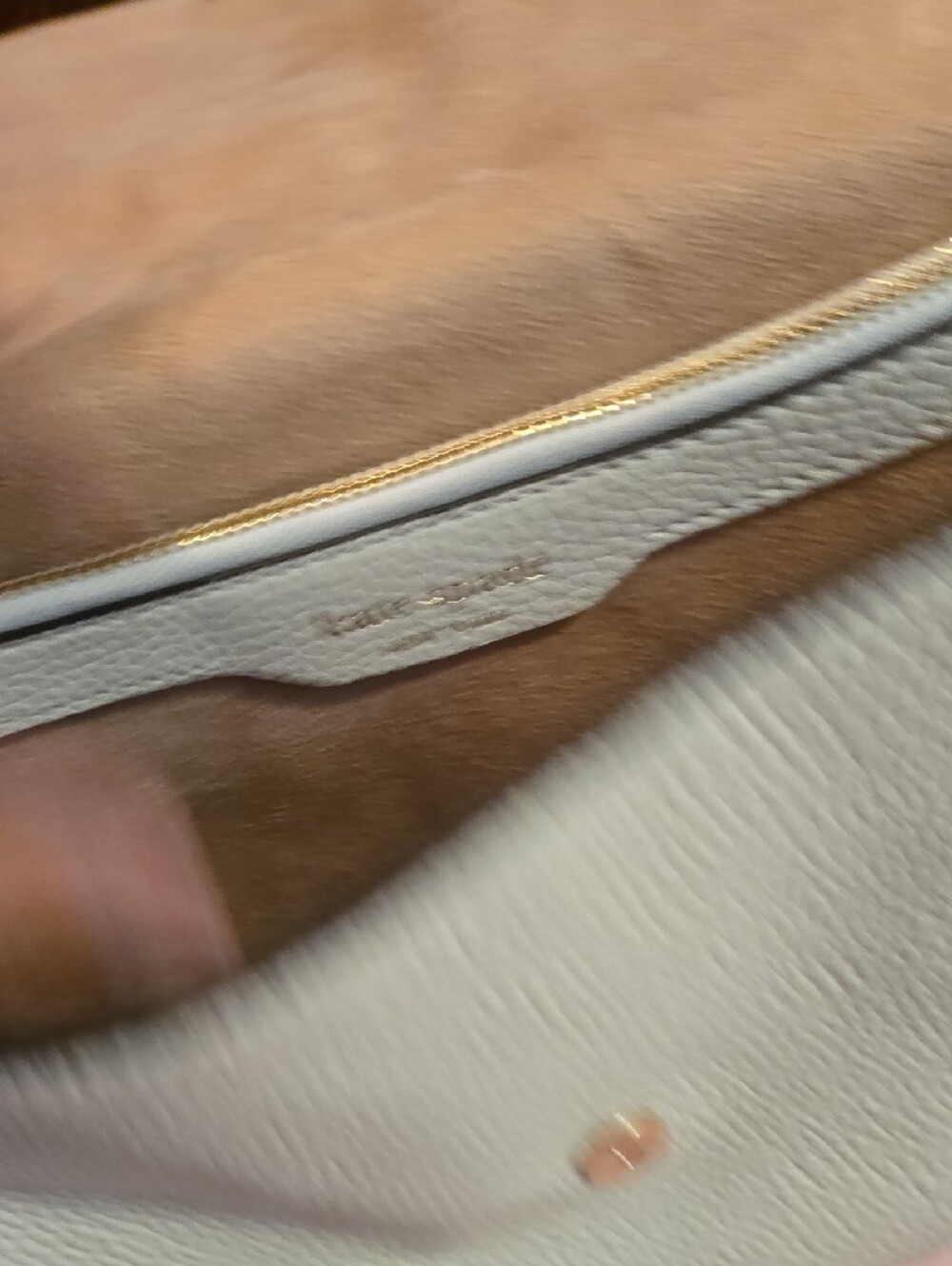 kate spade Roulette In Parchment Pebbled Leather Crossbody Saddle Bag - Picture 5 of 6